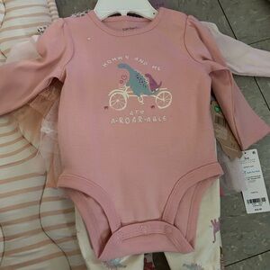 Carter's Pink Dinosaur Print Bodysuit